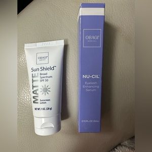 OBAGI Sun Shield SPF 50 &                         NU-CIL Eyelash Enhancing Serum